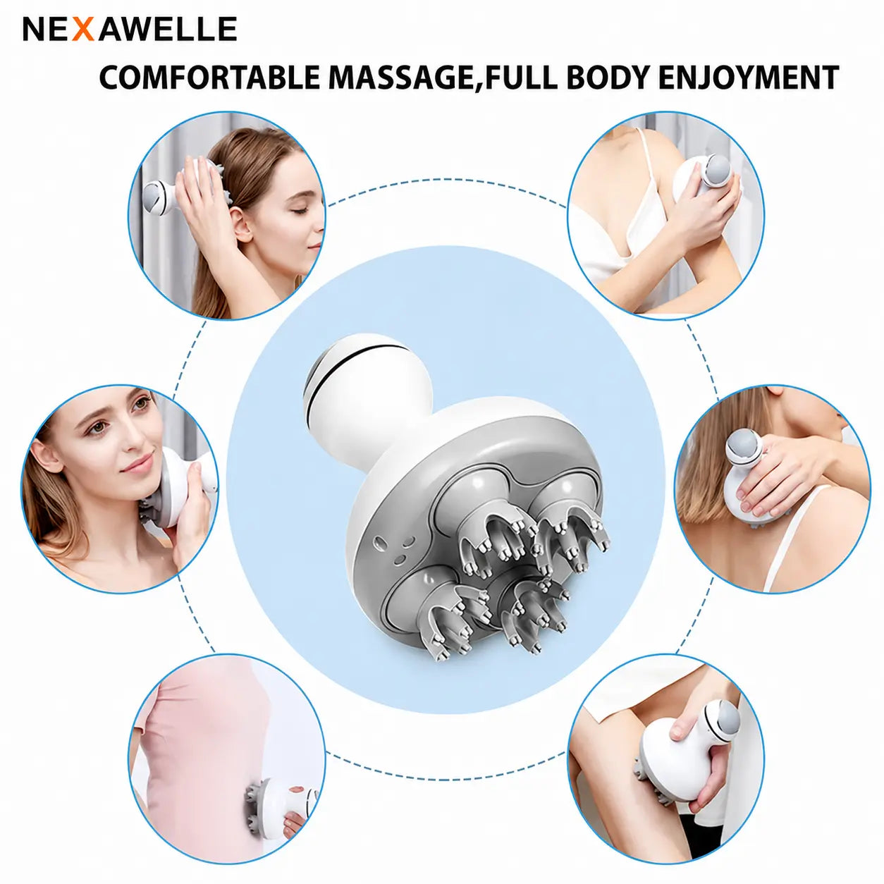 NexaWelle Cordless Scalp Massager