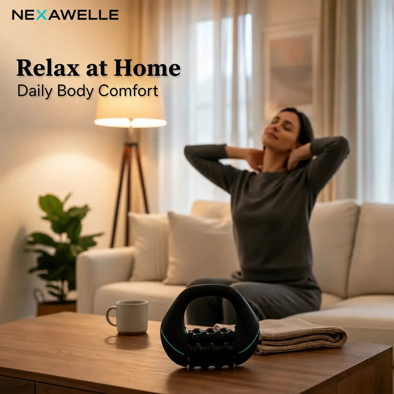 NexaWelle Rechargeable Handheld Roller Massager