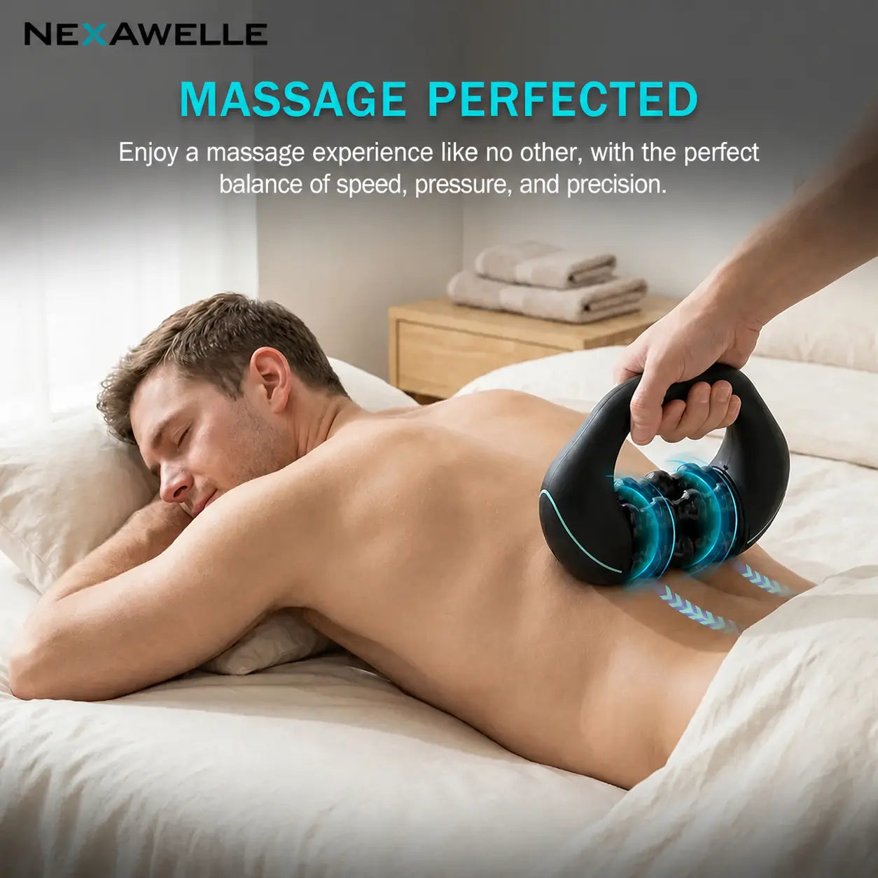 NexaWelle Rechargeable Handheld Roller Massager