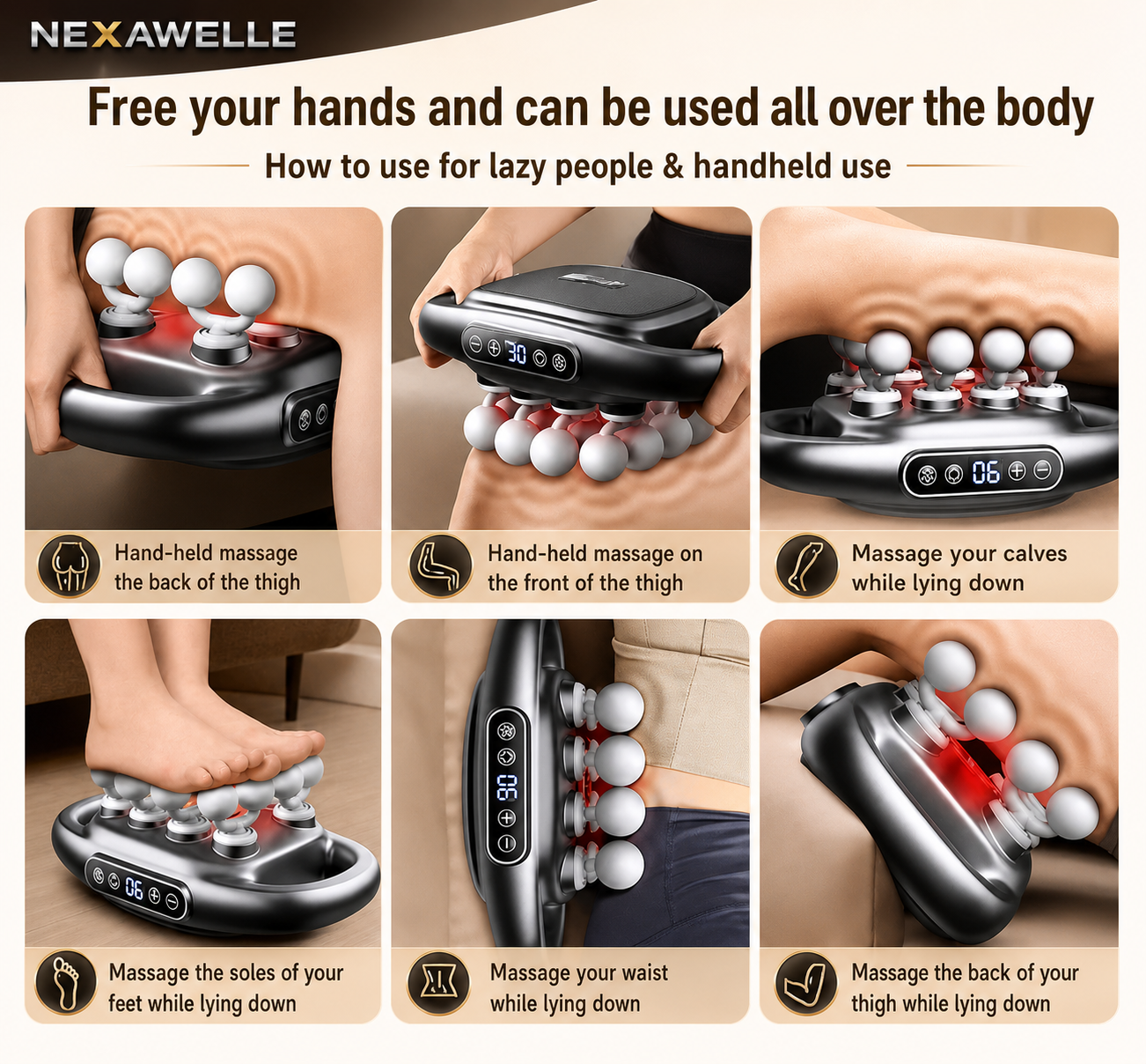 NexaWelle 16-Head Full Coverage Massage Device