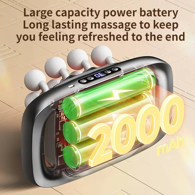 16 Head Massage Gun High Frequency Powerful Vibration Large-area Red Light Fascia Machine Gun Professional Muscle Massager