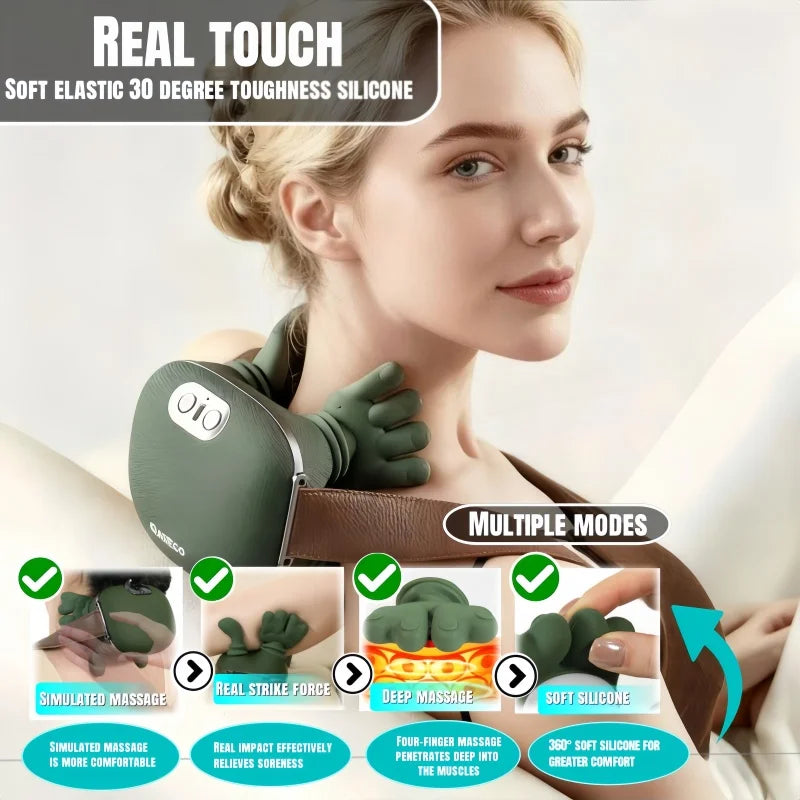 Neck Massager 2026  Electric Shoulder & Cervical Massage Deep Tissue Body Massager Almost Real Person Massager