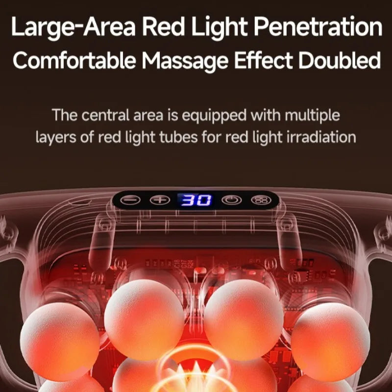 16 Head Massage Gun High Frequency Powerful Vibration Large-area Red Light Fascia Machine Gun Professional Muscle Massager